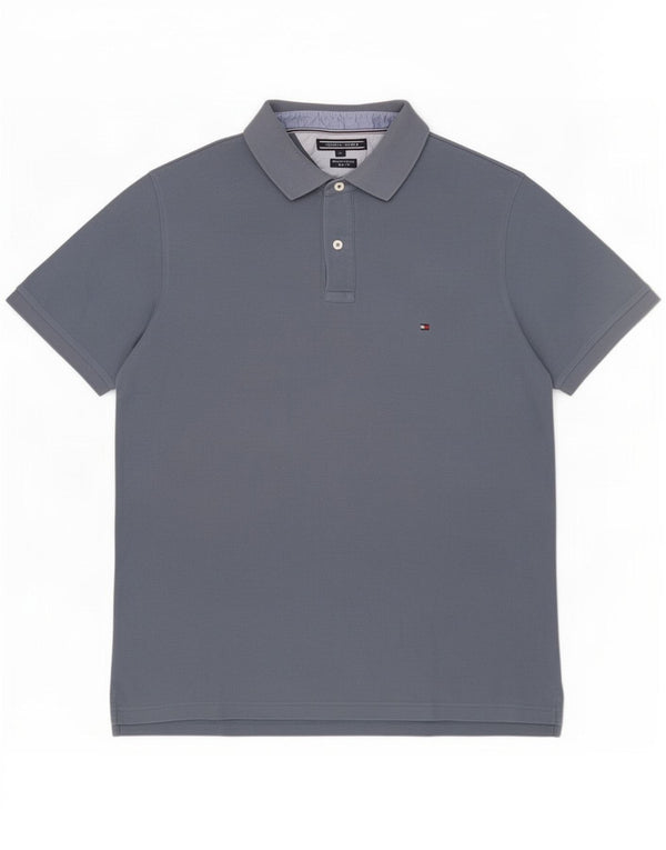 Tommy Hilfiger Ανδρικό πουκάμισο Polo Slim Fit XL Μπλε βαμβακερό