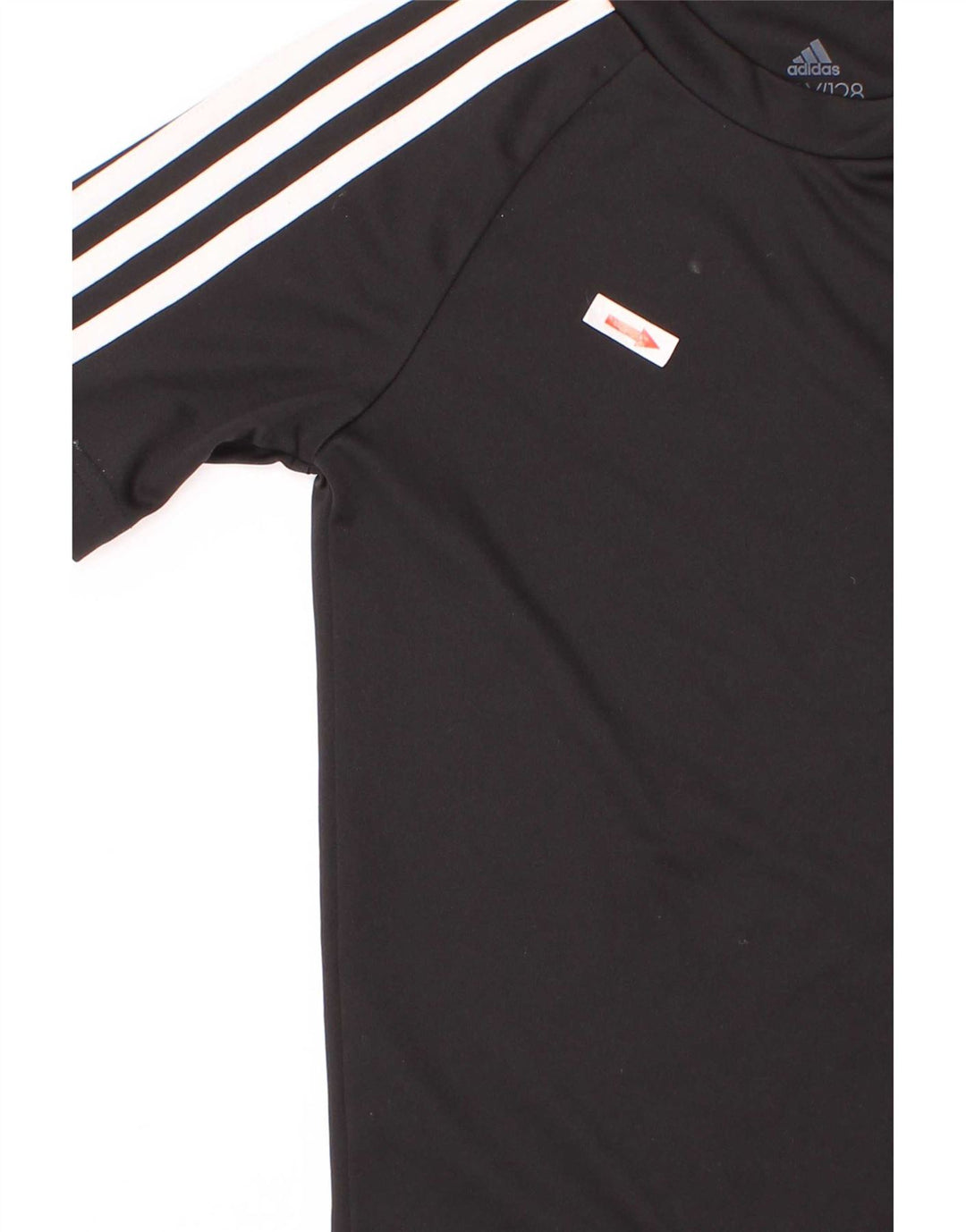 Adidas Boys Aeroready T-Shirt Top 7-8 Years Black Polyester