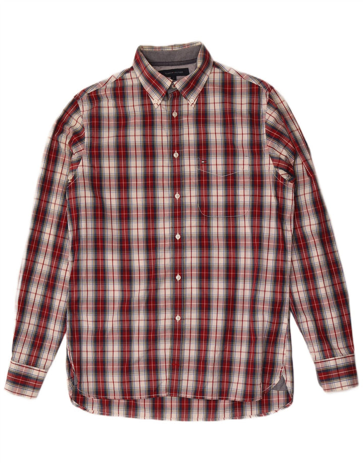 Ανδρικό πουκάμισο Tommy Hilfiger Custom Fit Μικρό κόκκινο βαμβακερό