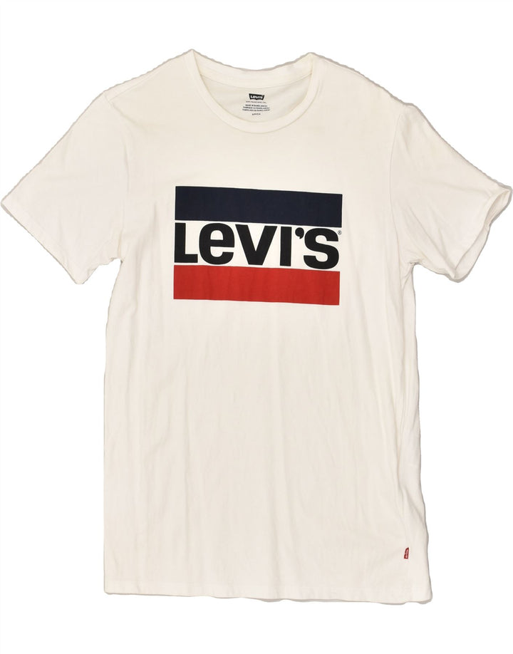 LEVI'S Mens Graphic T-Shirt Top Small White Cotton | Vintage Levi's | Thrift | Second-Hand Levi's | Used Clothing | Messina Hembry 