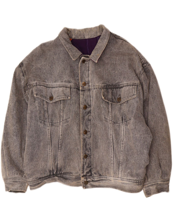 ΚΛΕΙΣΤΟ Γυναικείο Τζιν Μπουφάν UK 14 Large Grey