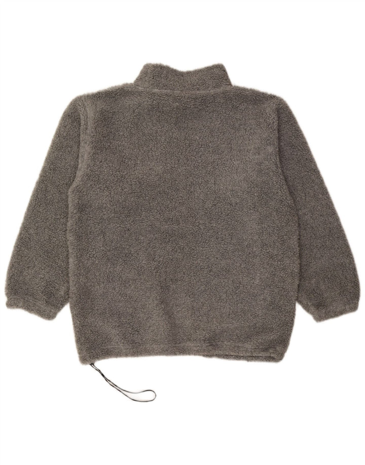 Vintage Ανδρικό Fleece Jumper Medium Grey Geometric