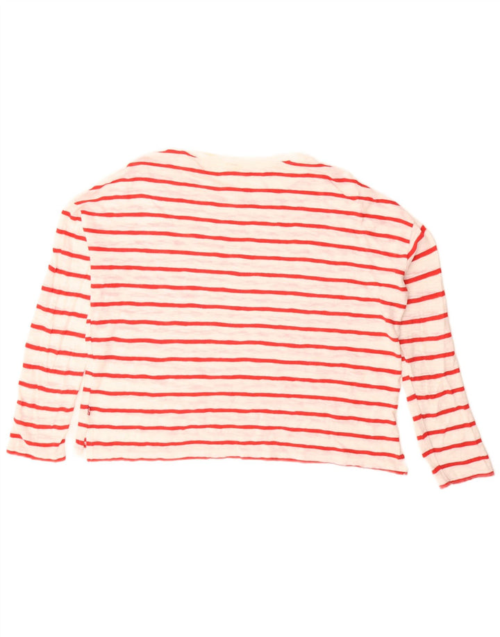Γυναικείο Levi's Oversized μακρυμάνικο UK 10 Small White ριγέ