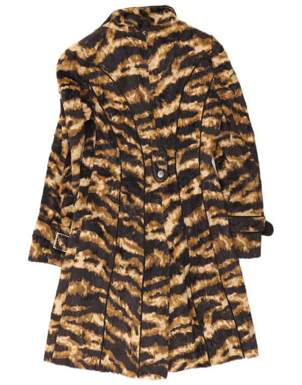 Karen Millen Γυναικεία καμπαρντίνα UK 10 Small Brown Animal Print Βαμβάκι