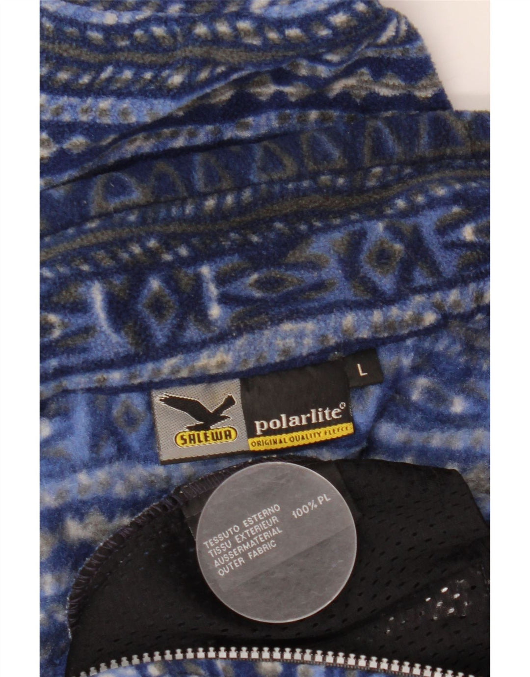 SALEWA Ανδρικό μπουφάν Polarlite Fleece UK 40 Large Navy Blue Geometric