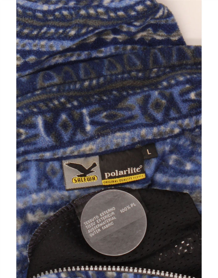 SALEWA Ανδρικό μπουφάν Polarlite Fleece UK 40 Large Navy Blue Geometric