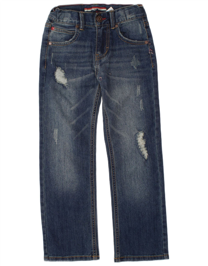 TOMMY HILFIGER Boys distressed Straight Jeans 5-6 ετών W24 L20 Blue