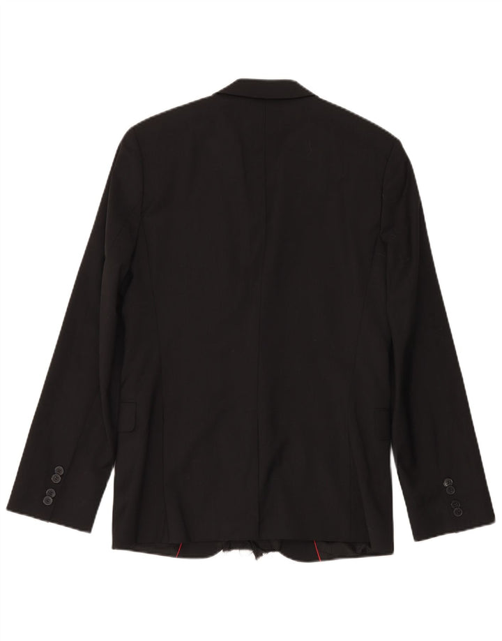 Hugo Boss Ανδρικό σακάκι μπλέιζερ με 2 κουμπιά EU 46 Small Black Wool