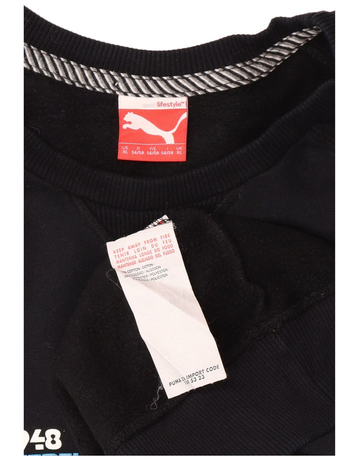 Ανδρικό γραφικό φούτερ PUMA Jumper XL Μαύρο βαμβακερό
