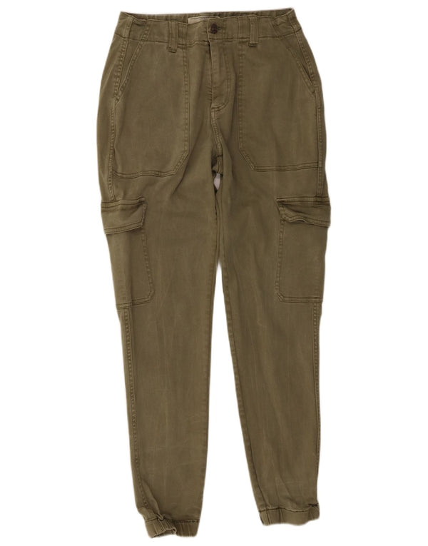 Fat Face Γυναικεία Joggers Cargo Παντελόνι UK 10 Small W28 L27 Πράσινο βαμβακερό