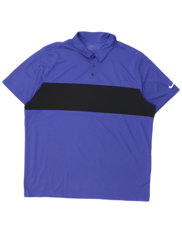 Ανδρικό μπλουζάκι Nike Dri Fit Standard Polo 2XL Purple Colourblock Polyester