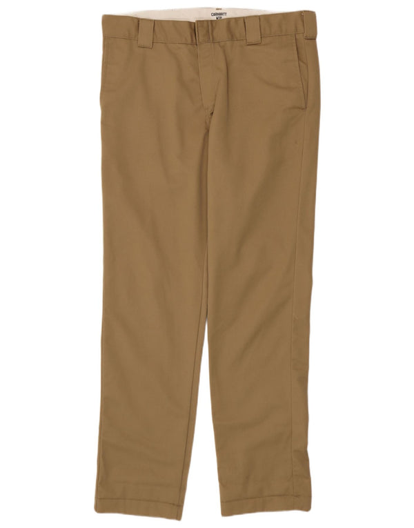 Carhartt Ανδρικό παντελόνι Chino Wip ίσιο W34 L34 Beige Polyester