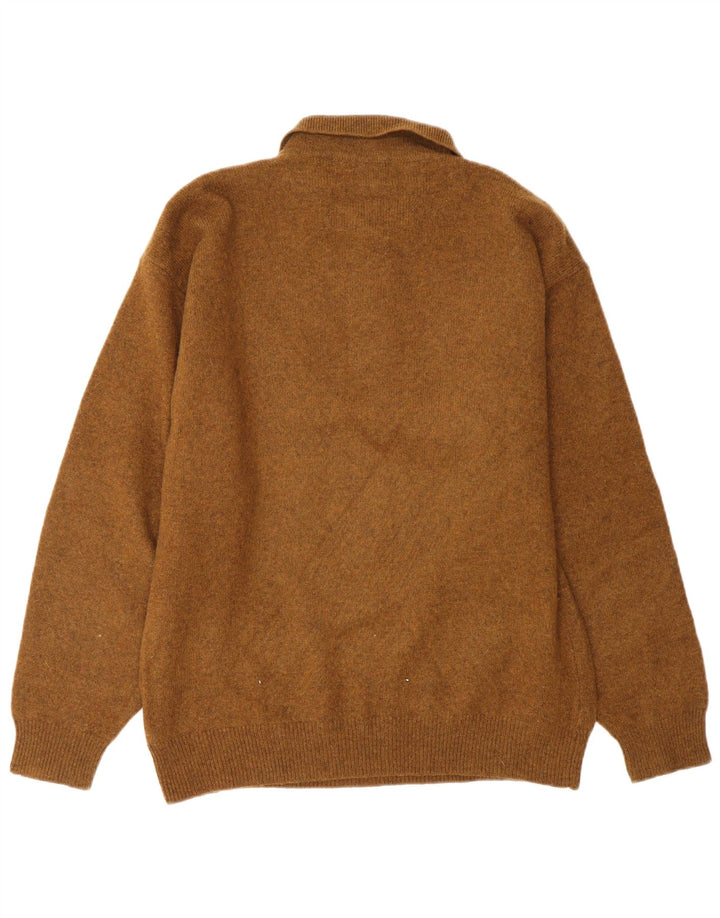 Ανδρικό πουλόβερ με λαιμόκοψη VINTAGE IT 48 Small Brown Argyle/Diamond