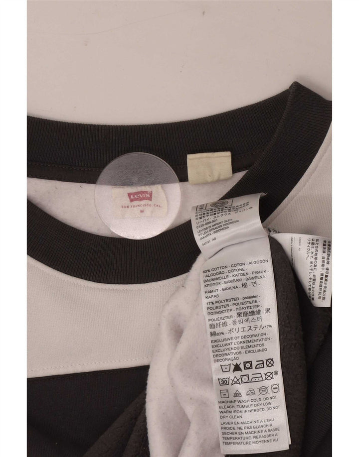 Γυναικεία φούτερ Levi's Oversized Crop Jumper UK 14 Medium Μαύρο ριγέ