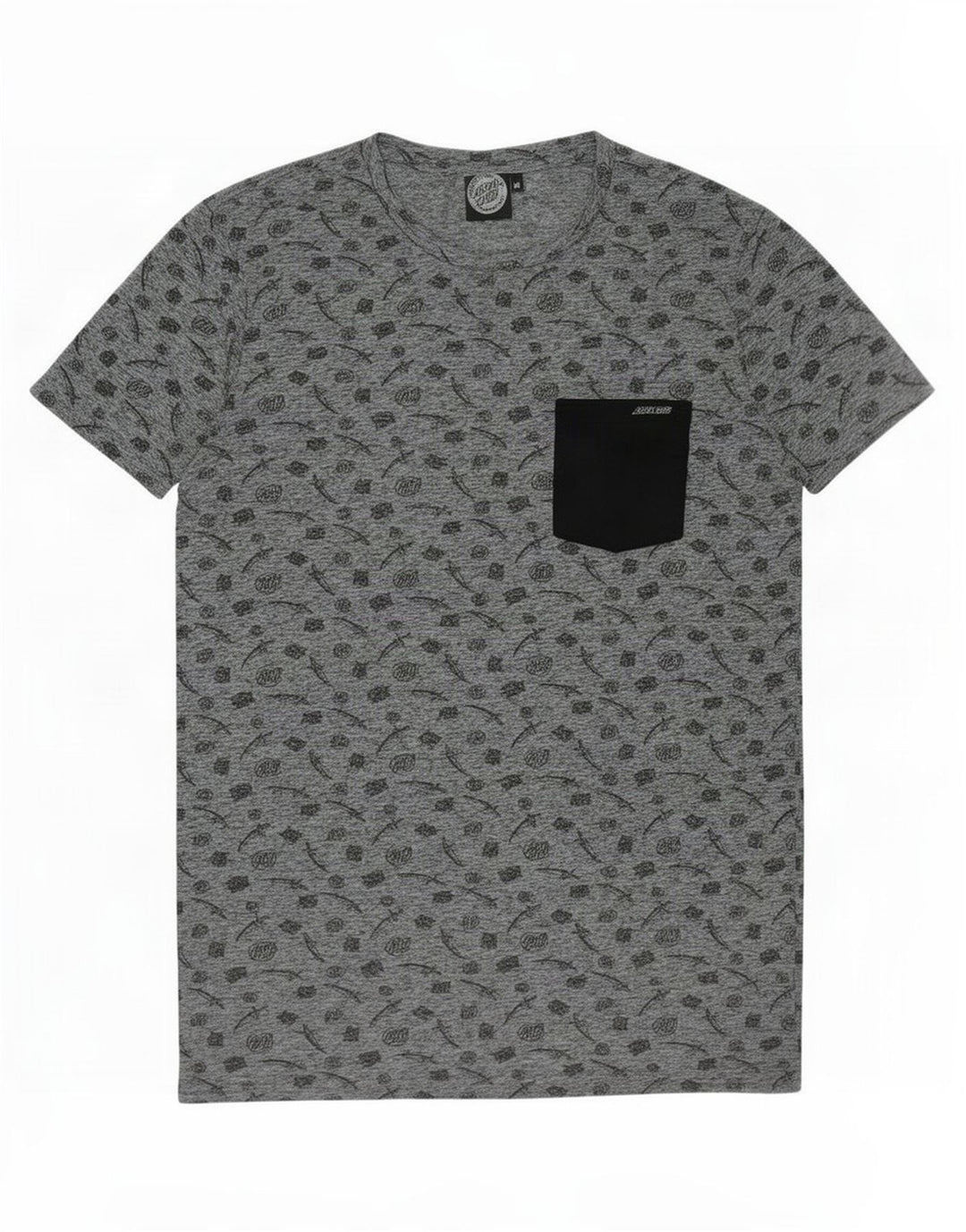 Santa Cruz Ανδρικό γραφικό T-Shirt Top Medium Grey Polyester