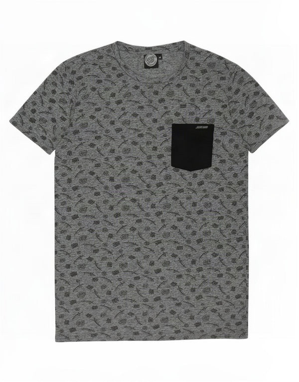Santa Cruz Ανδρικό γραφικό T-Shirt Top Medium Grey Polyester