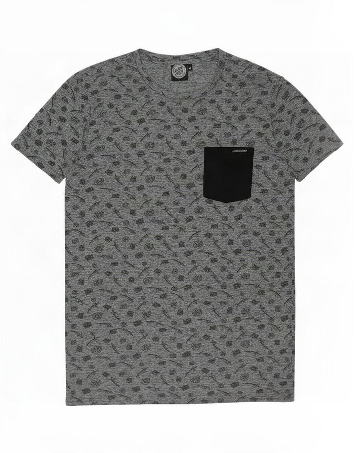 Santa Cruz Ανδρικό γραφικό T-Shirt Top Medium Grey Polyester