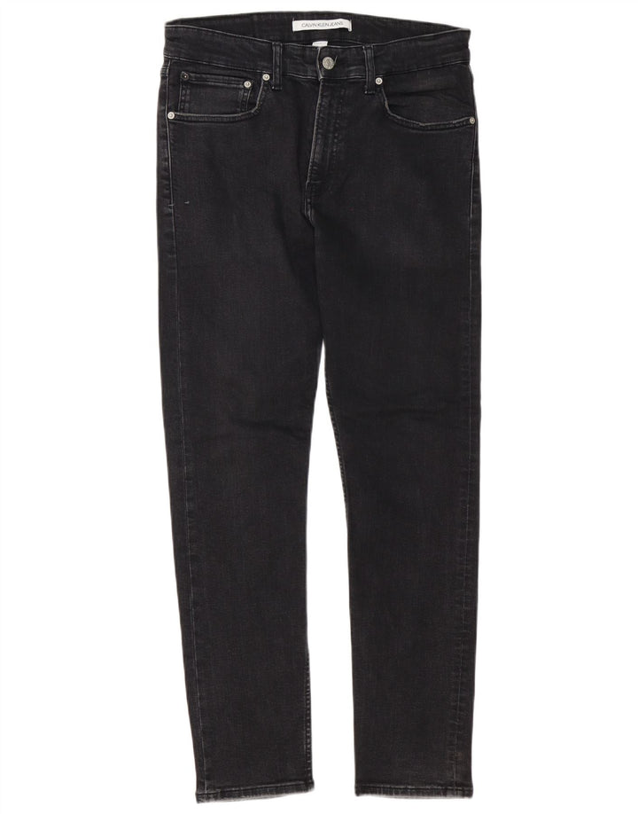Calvin Klein Ανδρικό Slim Jeans W32 L30 Μαύρο βαμβακερό
