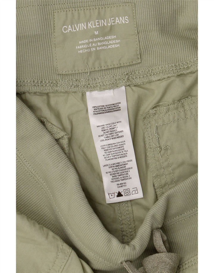 Γυναικείο σορτς Chino Calvin Klein μεσαίο W30 από βαμβακερό χακί