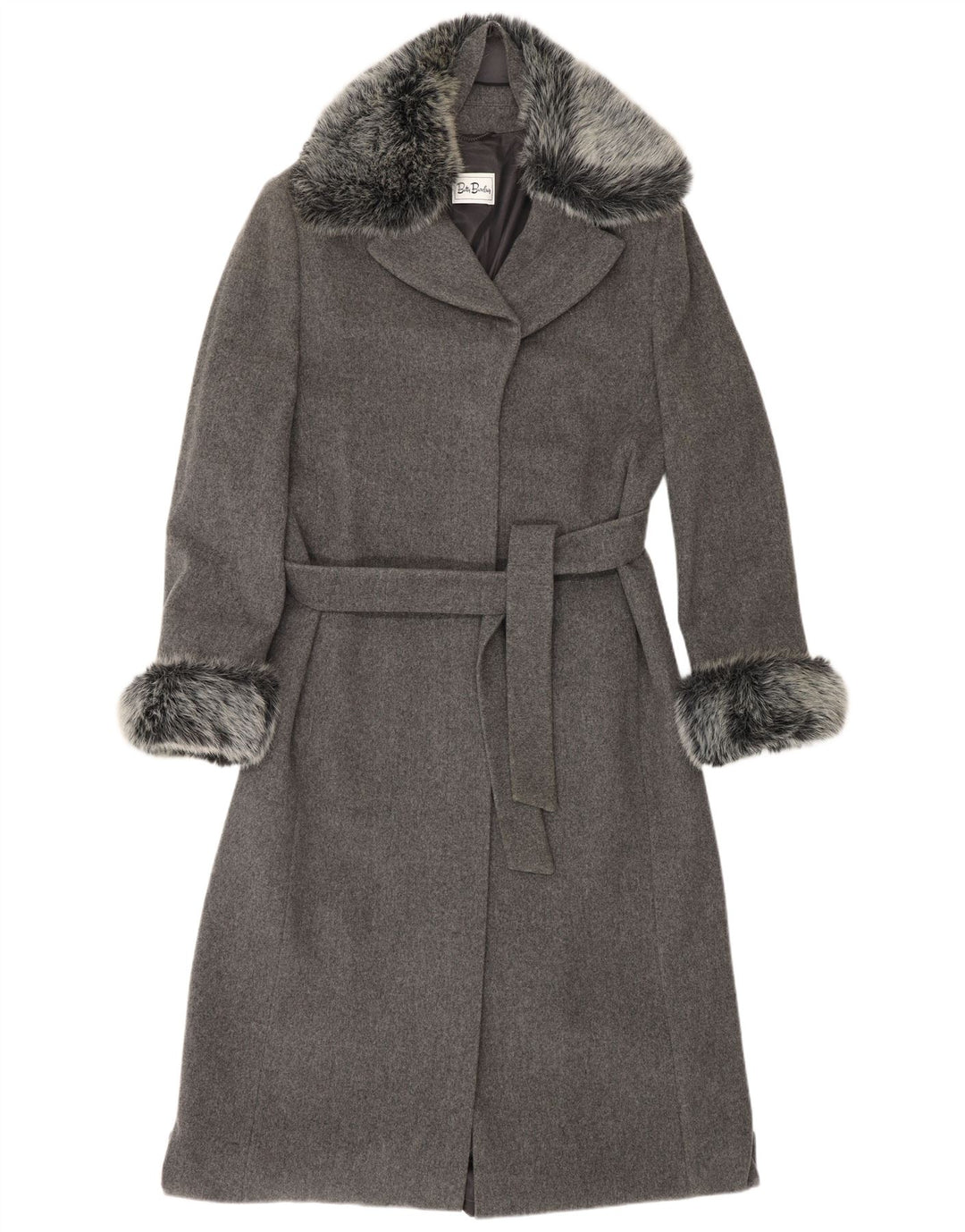 BETTY BARCLAY Γυναικείο Παλτό UK 16 Large Grey New Wool