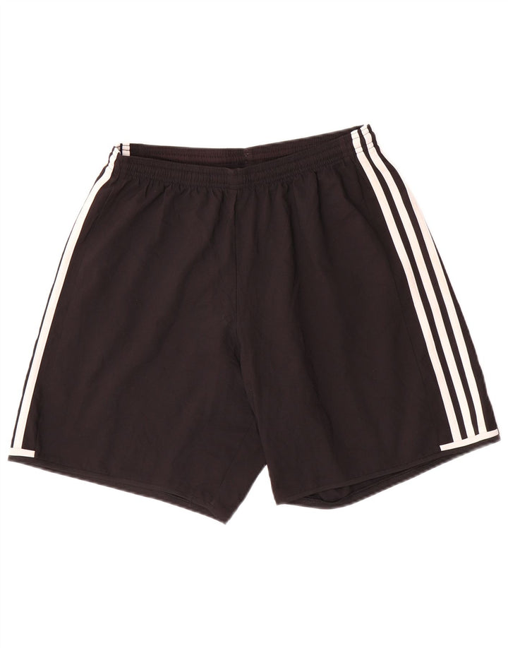 Ανδρικό σορτς Adidas Climalite από μεσαίο μαύρο πολυεστέρα