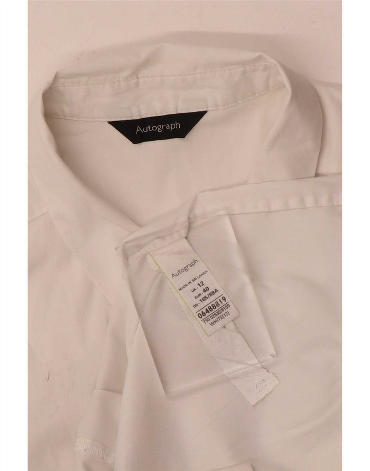 Marks & Spencer Γυναικείο πουκάμισο Autograph UK 12 μεσαίο λευκό βαμβακερό