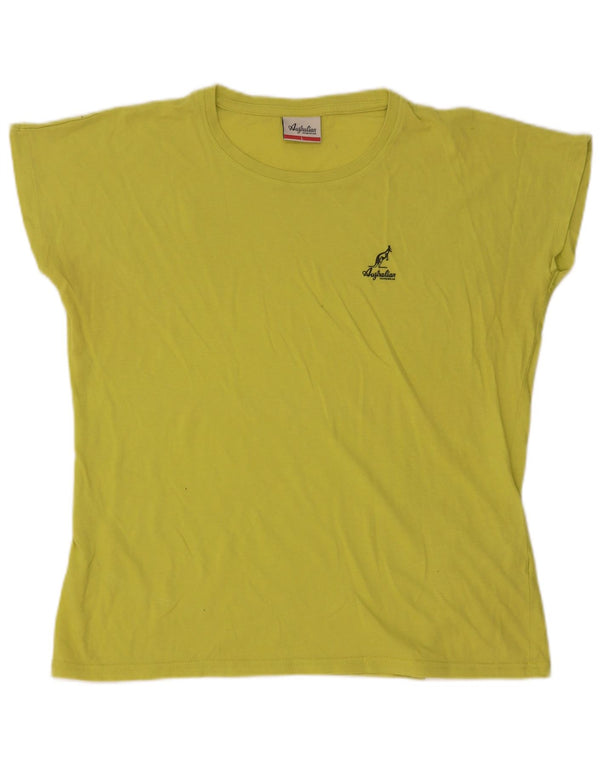 Γυναικείο T-shirt AUSTRALIAN L'ALPINA Top UK 16 Large Yellow