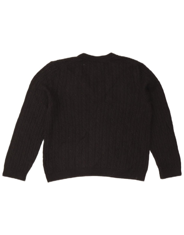 TOMMY HILFIGER Γυναικείο πουλόβερ με λαιμόκοψη με V λαιμόκοψη UK 14 μεσαίο μαύρο νάιλον