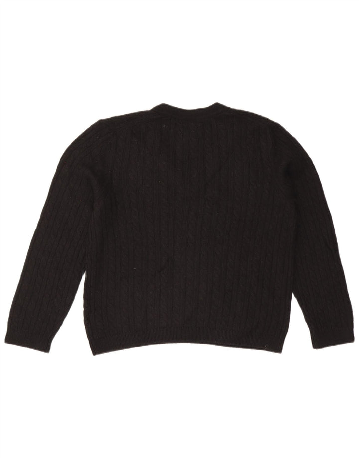 TOMMY HILFIGER Γυναικείο πουλόβερ με λαιμόκοψη με V λαιμόκοψη UK 14 μεσαίο μαύρο νάιλον