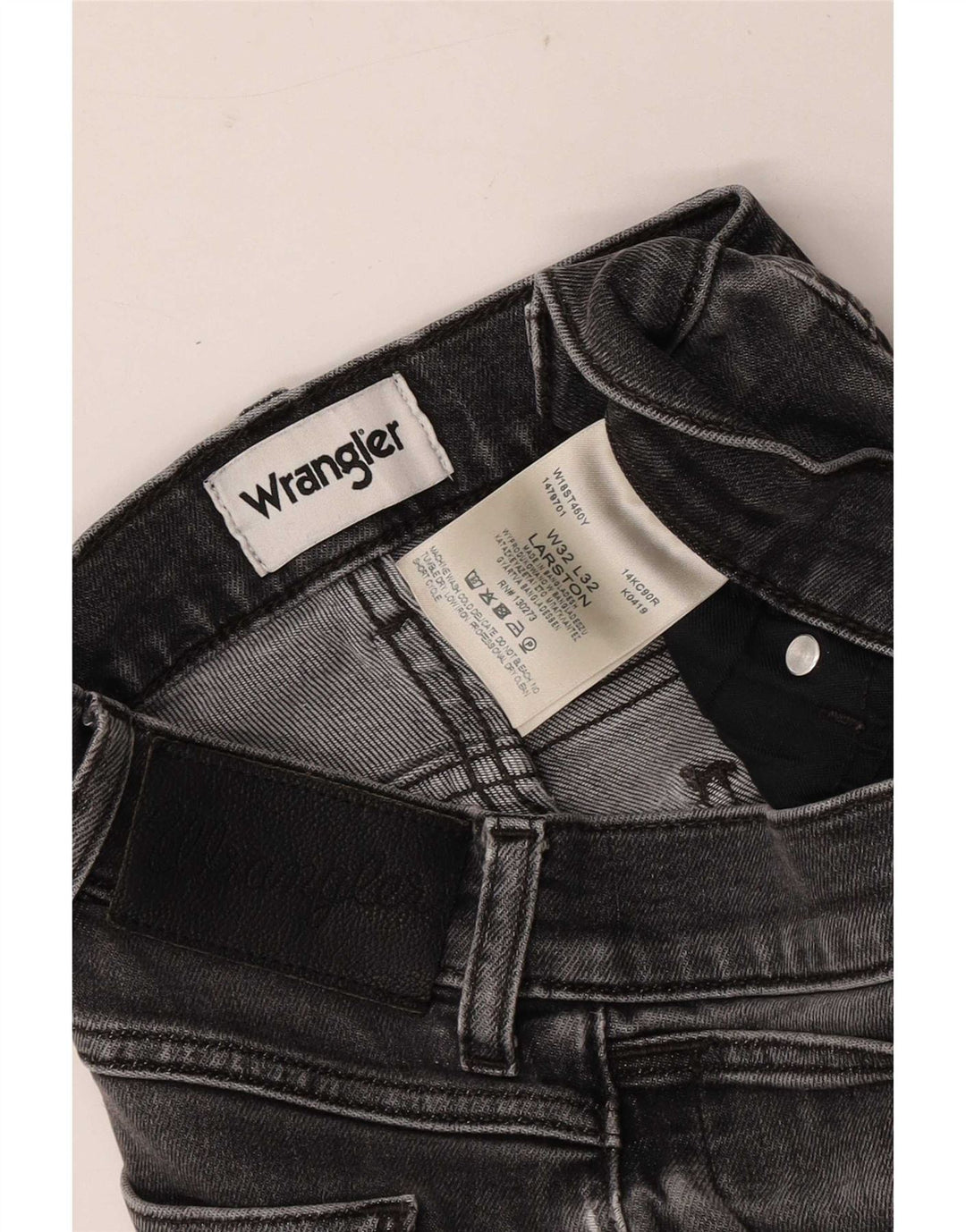 Ανδρικό τζιν Wrangler Larston Slim W32 L28 Γκρι βαμβακερό