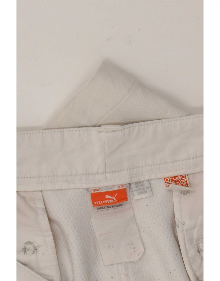 Ανδρικό σορτς chino Puma W36 μεγάλο λευκό πολυεστέρα