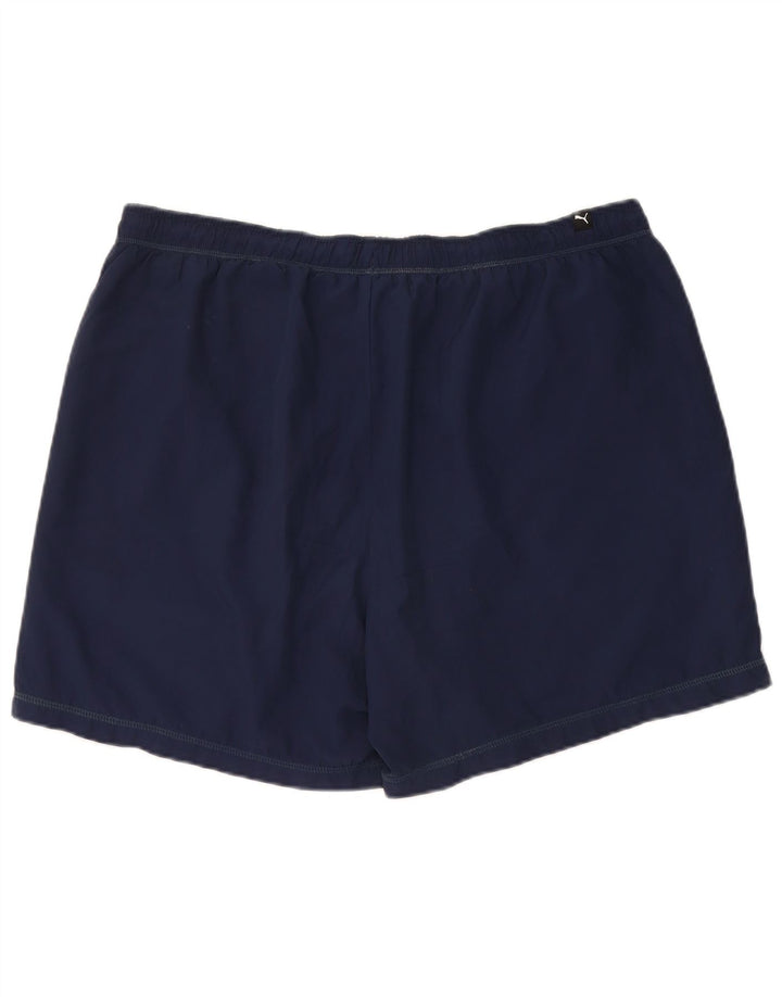 Ανδρικό γραφικό αθλητικό σορτς PUMA XL Navy Blue Polyester
