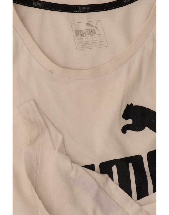 Ανδρικό γραφικό μπλουζάκι Puma Top Medium White