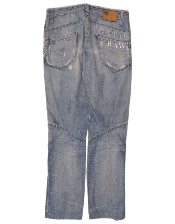 G-Star Womens Distressed Straight Jeans W30 L29 Blue