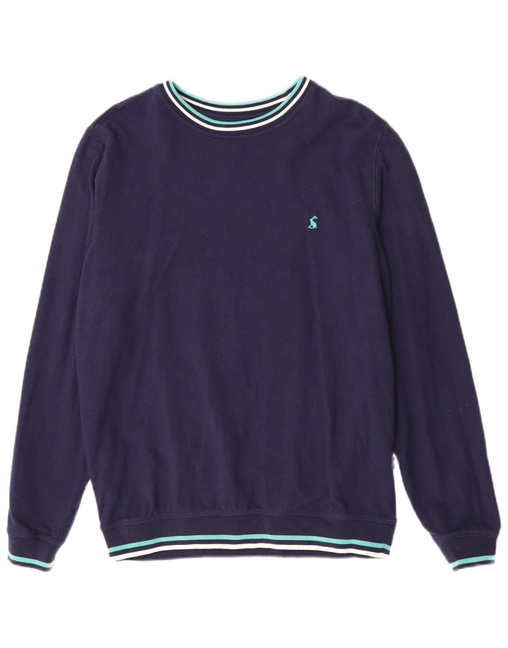 Ανδρικό φούτερ Joules Jumper Medium Navy Blue ριγέ βαμβακερό