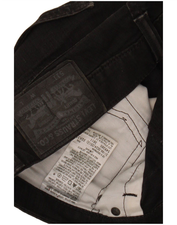 LEVI'S Γυναικείο 511 Slim Jeans W32 L30 Μαύρο βαμβακερό