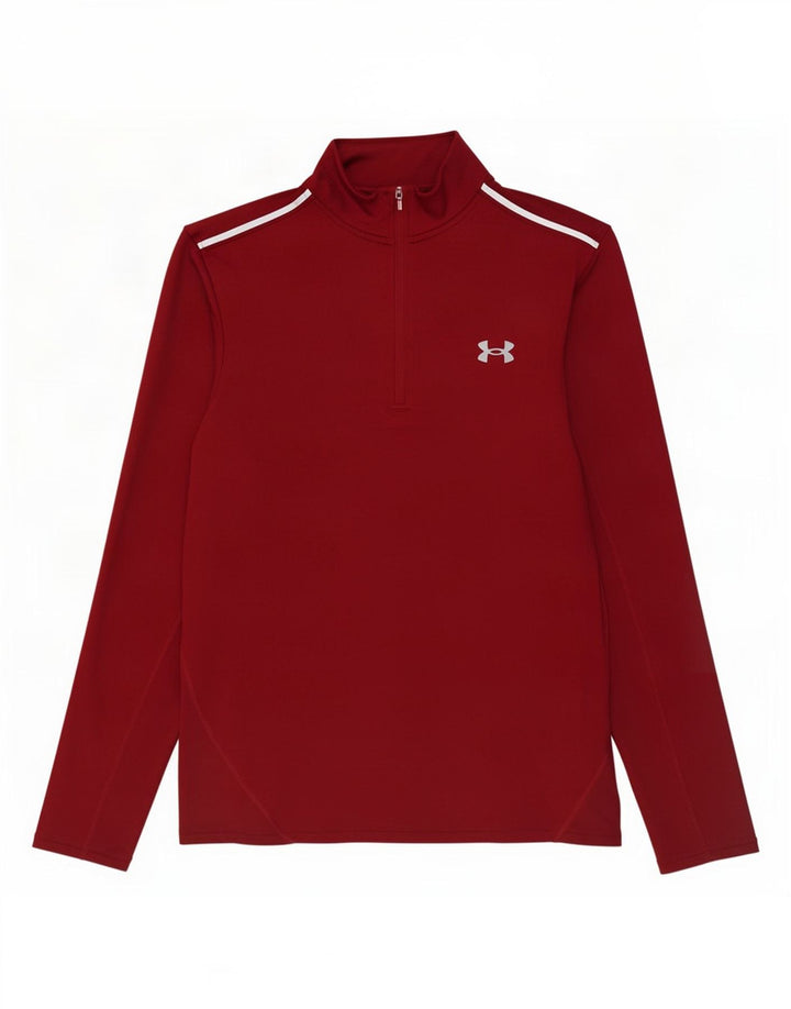 Ανδρική φόρμα πουλόβερ με φερμουάρ Under Armour Top Medium Burgundy