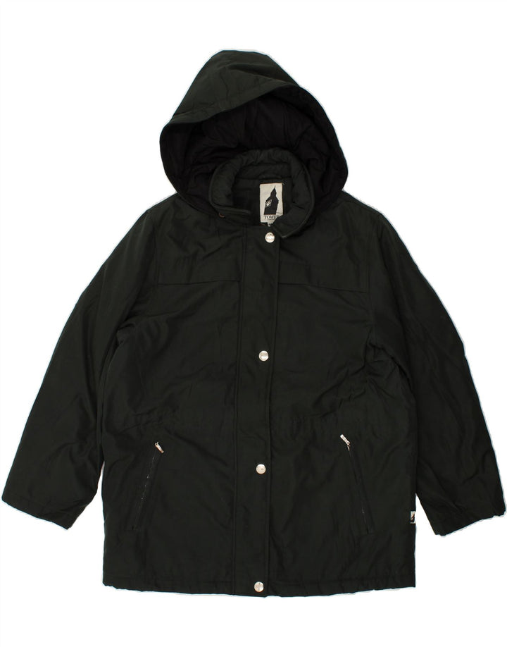 LONDON FOG Womens Loose Fit Hooded Padded Jacket UK 14 Medium Green | Vintage London Fog | Thrift | Second-Hand London Fog | Used Clothing | Messina Hembry 