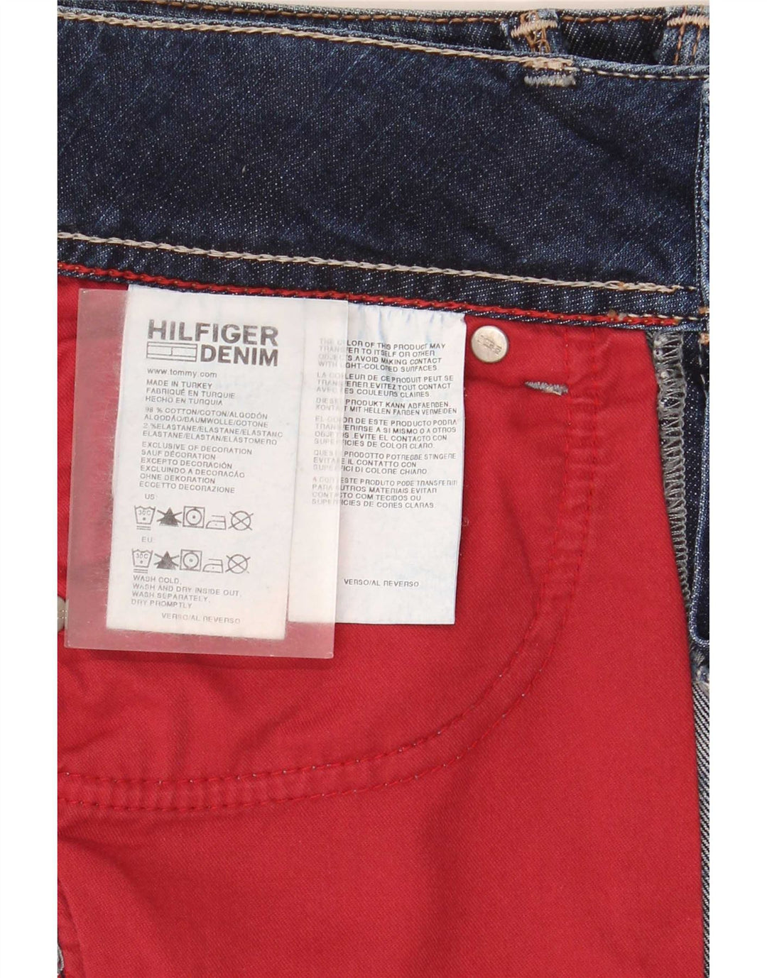 Tommy Hilfiger Γυναικεία Τζιν Φούστα Μικρή W27 Μπλε Βαμβακερή