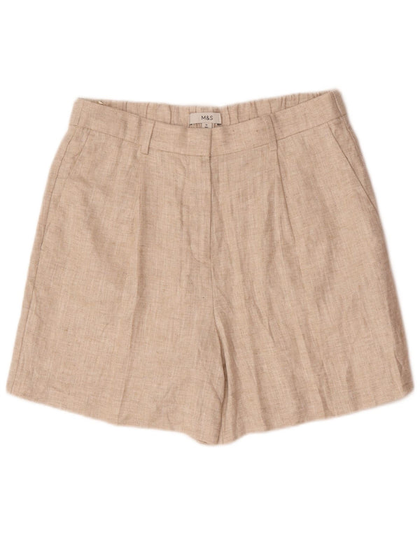 Marks & Spencer Γυναικείο σορτς Chino UK 14 Large W32 Beige Λευκό