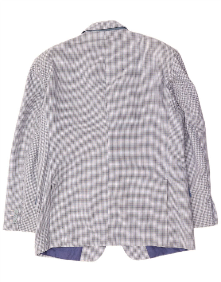 VINTAGE Ανδρικό σακάκι σακάκι 2 κουμπιών IT 50 μεγάλο μπλε καρό μαλλί