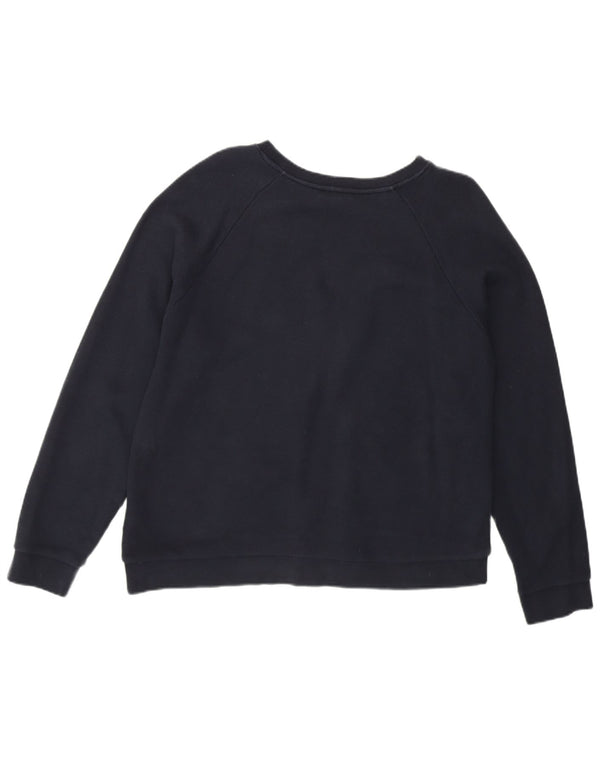 Whistle Γυναικεία γραφική φούτερ Jumper UK 14 Medium Navy Blue Cotton