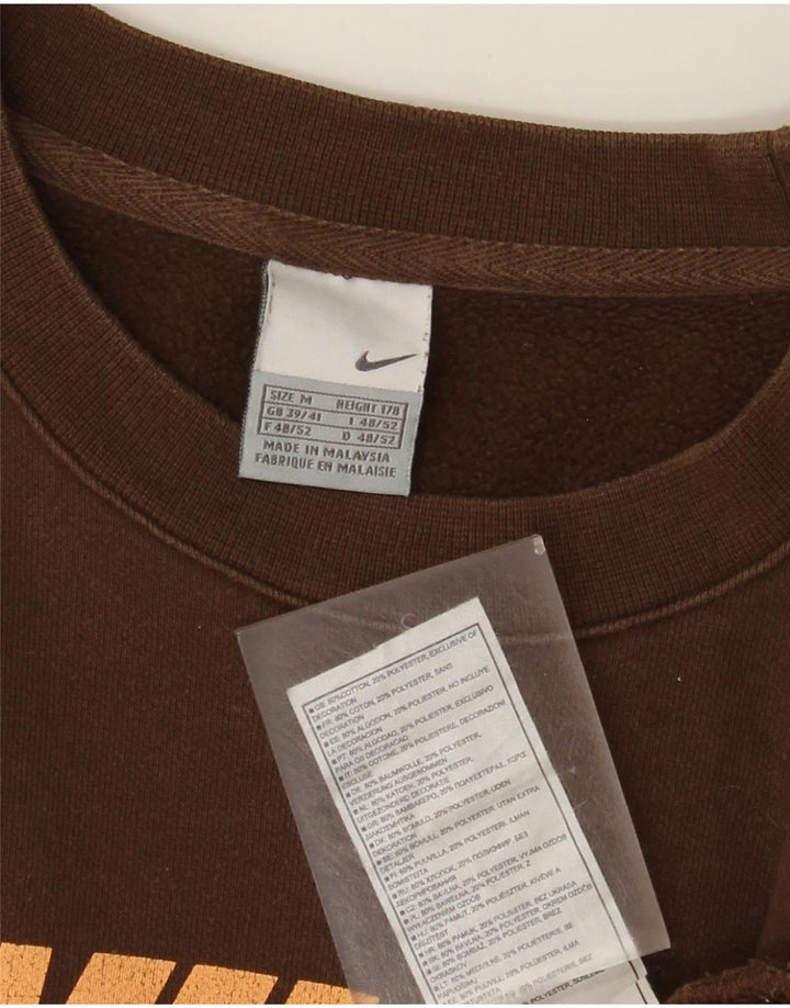 Ανδρικό γραφικό φούτερ Nike Jumper UK 39/41 μεσαίο καφέ βαμβακερό