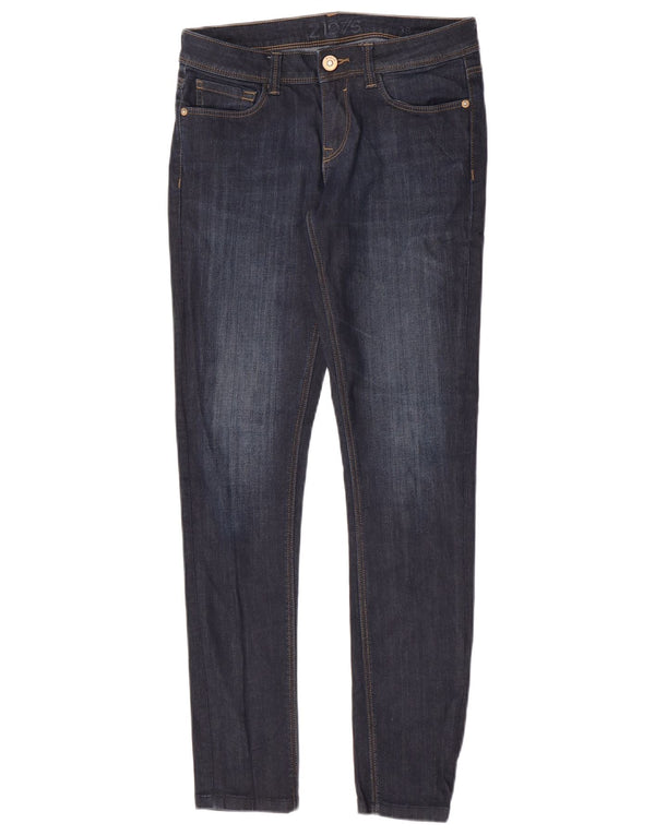 Zara Γυναικεία Skinny Jeans EU 38 Small W28 L30 Navy Blue Cotton