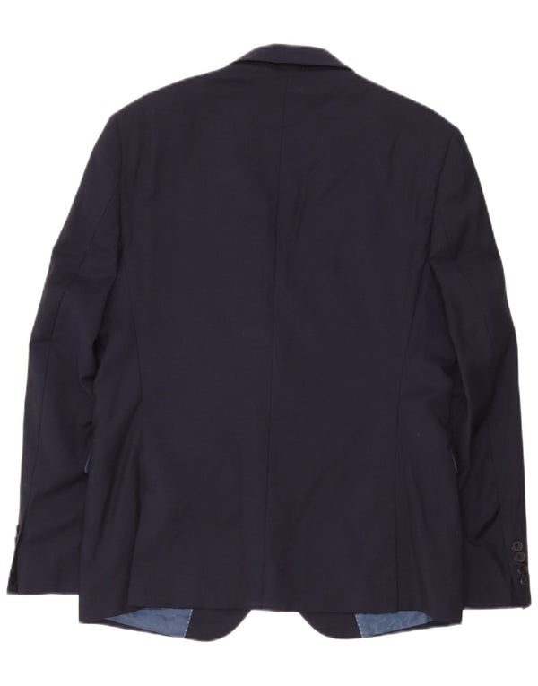 Dkny Ανδρικό σακάκι σακάκι με 2 κουμπιά IT 52 XL Navy Blue Wool