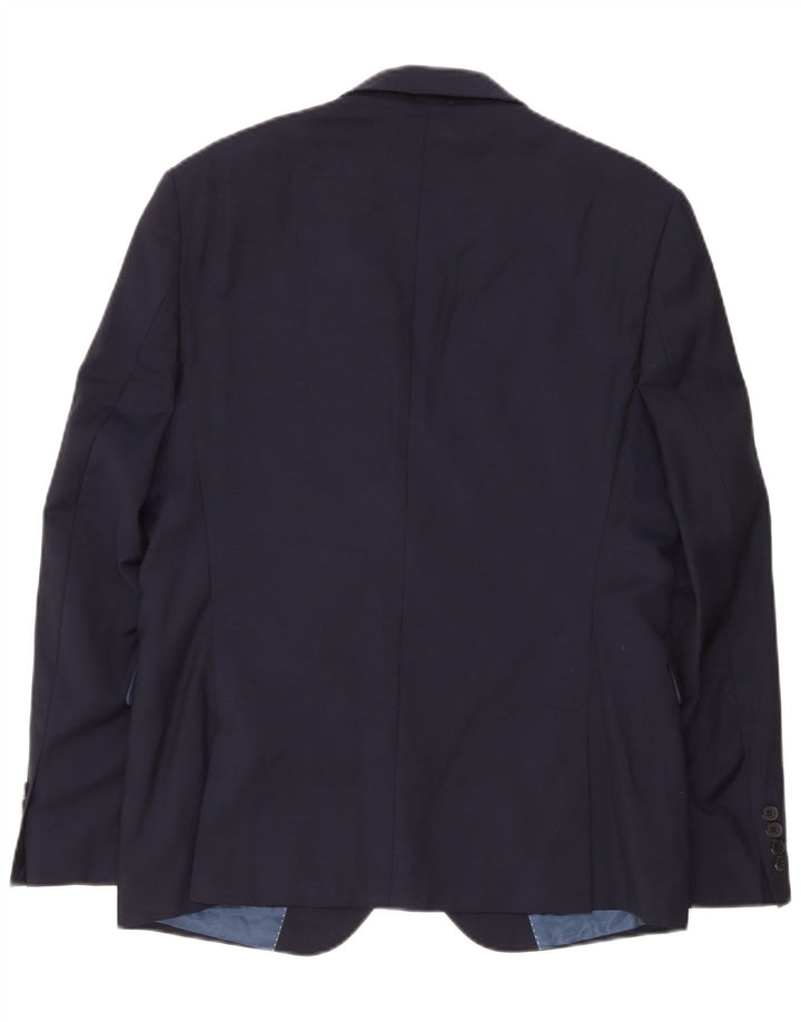 Dkny Ανδρικό σακάκι σακάκι με 2 κουμπιά IT 52 XL Navy Blue Wool
