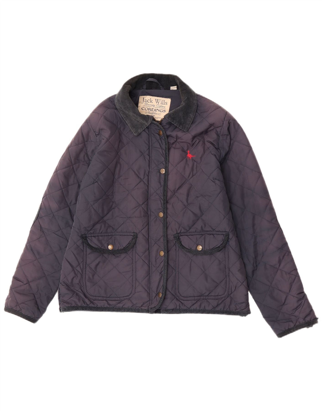 Jack Wills Γυναικείο καπιτονέ μπουφάν UK 14 Large Navy Blue Nylon