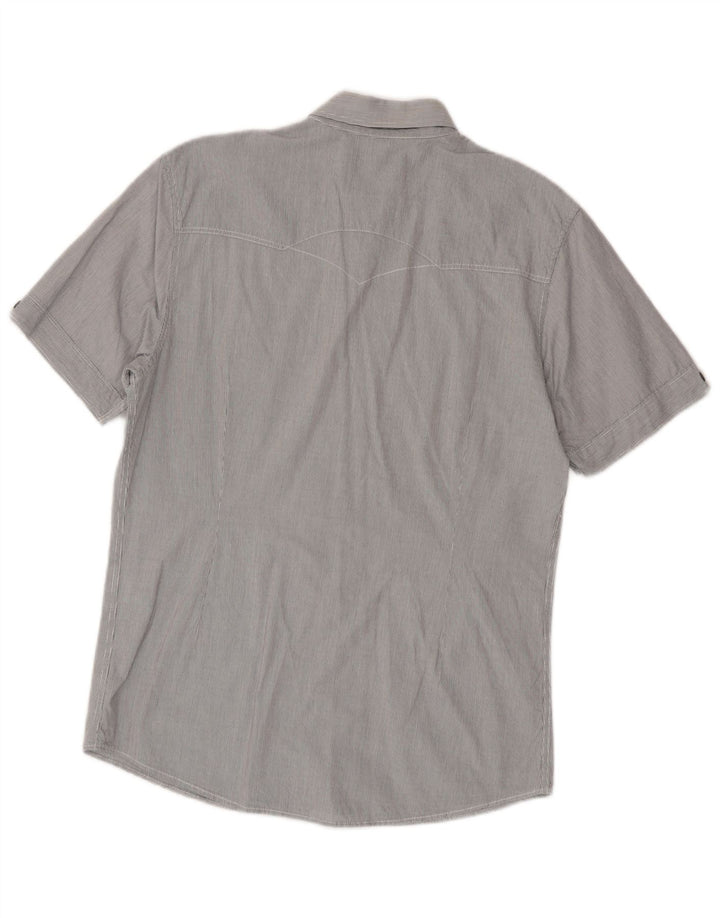 Ανδρικό κοντομάνικο πουκάμισο Levi's, Βαμβακερό σε μεσαίο γκρι ρίγες