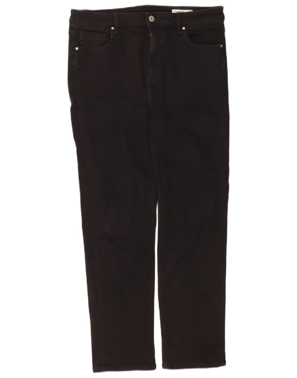 MARKS & SPENCER Γυναικεία Sophia Straight Jeans UK 16 Large W34 L28 Black