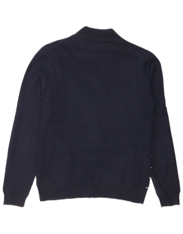 Calvin Klein Γυναικείο πουλόβερ UK 12 Medium Navy Blue ριγέ